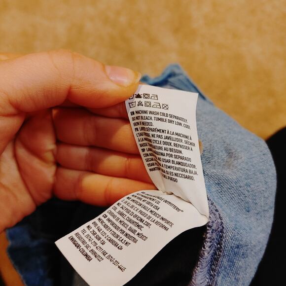 American Eagle Outfitters AEO Size XS Extra Small Paper Bag Blue Shorts Pockets - Picture 9 of 9